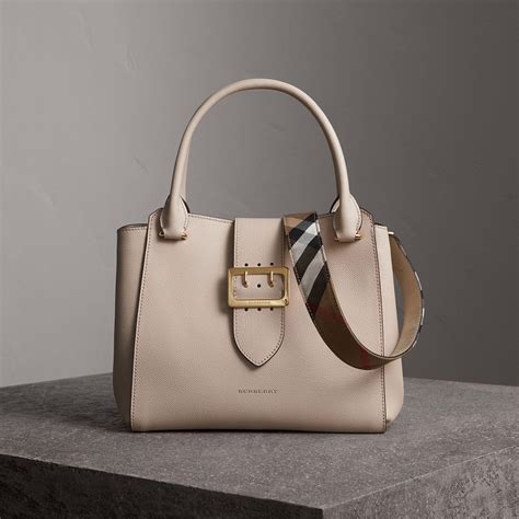 Burberry Medium Limestone Buckle Tote 